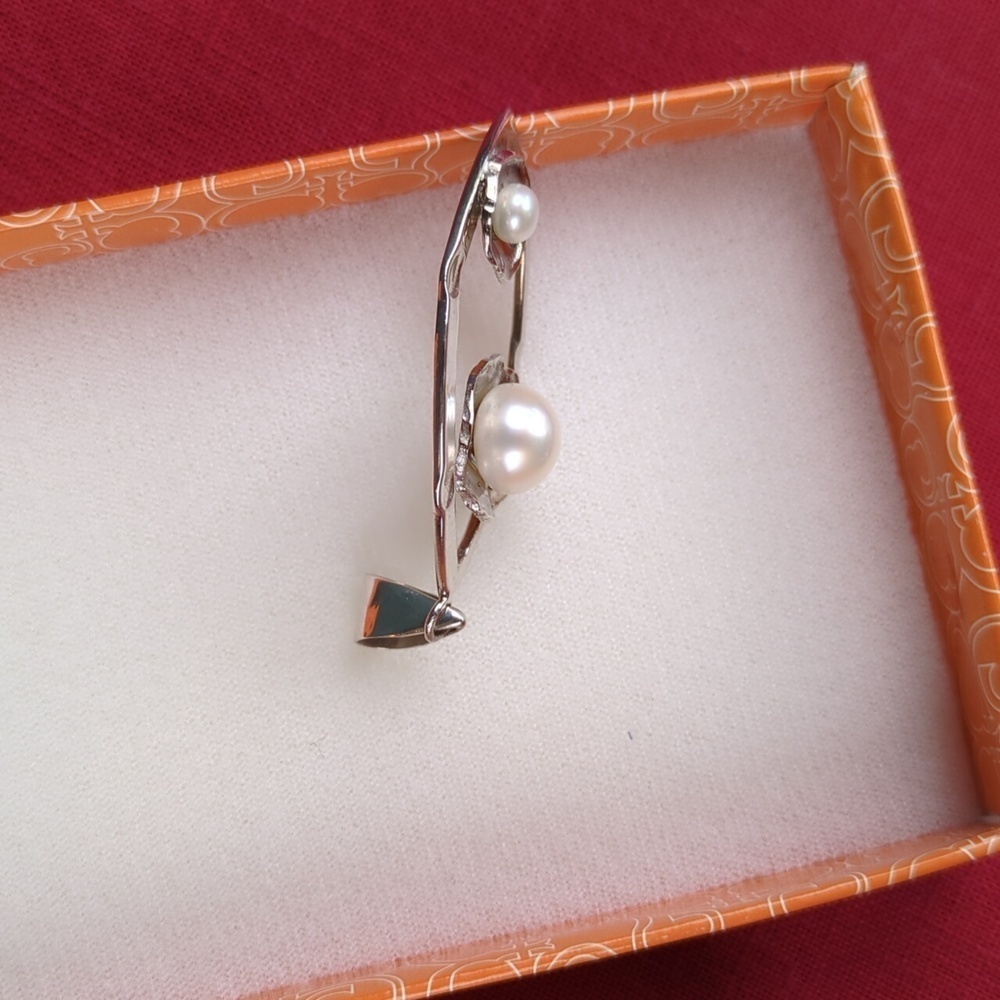 Gorgeous Pendant Pearls & Mexican Silver Talleres De Los Ballesteros - Picture 5 of 5